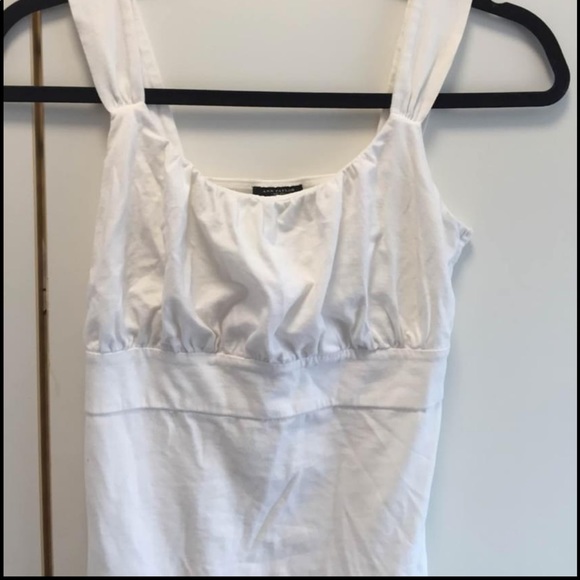 Ruched White Tank Top - Picture 2 of 4